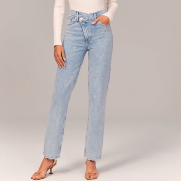 Abercrombie & Fitch Denim - Abercrombie & Fitch Light Blue Straight Leg Jeans